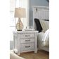 Signature Design by Ashley Brashland 3 Drawer Nightstand in White with USB Ports, , large