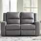 Ashley Brixworth Reclining Loveseat in Slate, , large