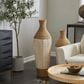 Maple and Jade 40" Handmade Decorative Vase in White, Natural Brown and Cream, , large