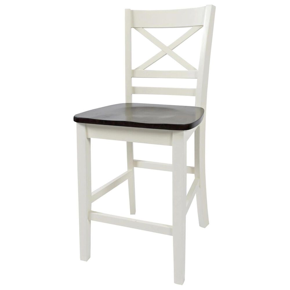 Waltham Asbury Park Counter Height Stool in White and Autumn, , large