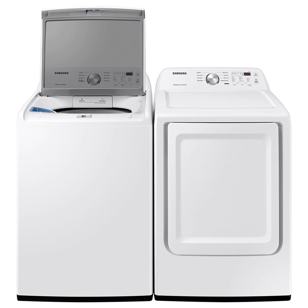 Samsung 4.5 Cu. Ft. Top Load Washer and 7.2 Cu. Ft. Gas Dryer Laundry Pair in White, , large