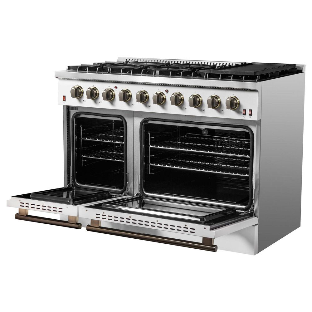 Forno Galiano 48" Freestanding Gas Range in White, , large