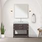Lexora Home Norwalk 36" Single Bathroom Vanity in Brown Oak with White Quartz Top, Rectangular Sink and 34" Mirror, , large