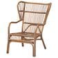 Baxton Studio Lamaria Rattan Arm Chair in Natural Brown Antique, , large