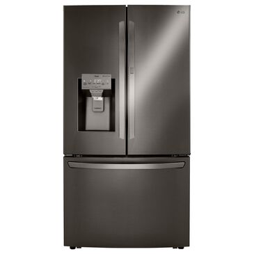 LG 24 Cu. Ft. French Door Counter Depth Refrigerator with Craft Ice Maker in Black Stainless Steel, , large