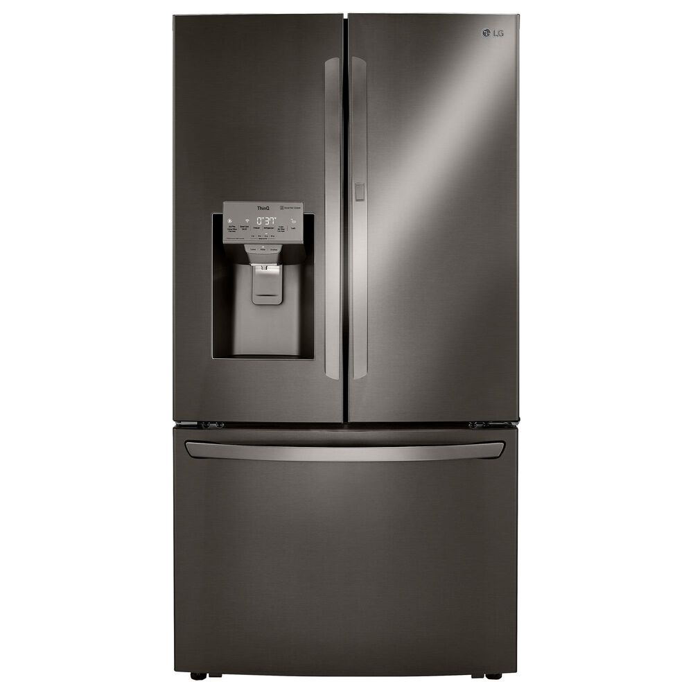 LG 24 Cu. Ft. French Door Counter Depth Refrigerator with Craft Ice Maker in Black Stainless Steel, , large