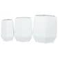 Maple and Jade Hexagon Planter in Satin White (Set of 2), , large