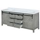 Lexora Home Marsyas 84" Double Bathroom Vanity in Ash Grey with 2 cm White Cultured Marble Top and Rectangular Sinks, , large