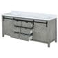 Lexora Home Marsyas 84" Double Bathroom Vanity in Ash Grey with 2 cm White Cultured Marble Top and Rectangular Sinks, , large