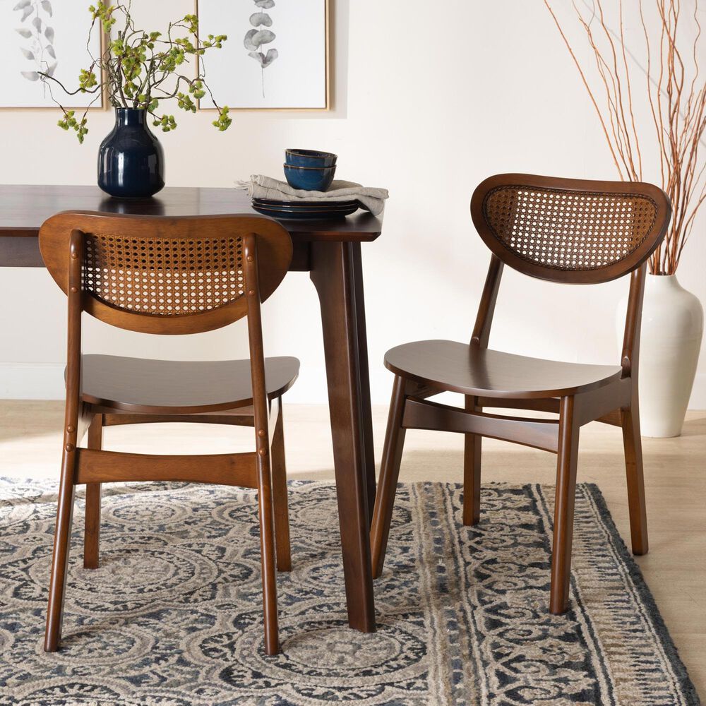 Baxton Studio Hesper Side Chair in Walnut Brown (Set of 2), , large