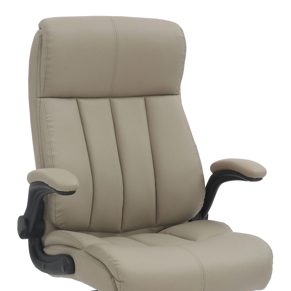 Rta Products Llc Ultra-Padded Executive Office Chair with Flip-Up Armrests in Taupe, , large