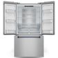 THOR KITCHEN Gordon Ramsay 20.3 Cu. Ft. Counter Depth French Door Refrigerator with Navy Blue Handle Kit in Stainless Steel, , large