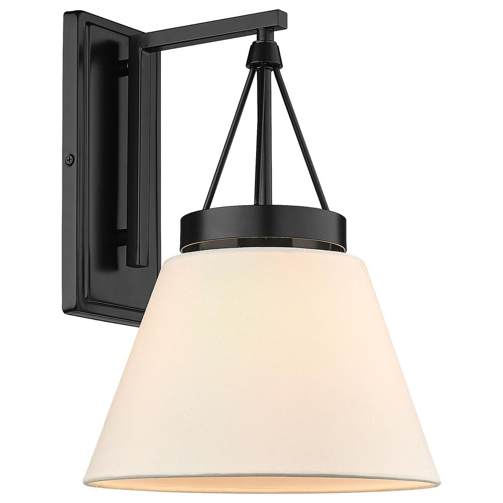 Golden Lighting Penn 1-Light Wall Sconce in Matte Black, , large
