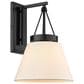 Golden Lighting Penn 1-Light Wall Sconce in Matte Black, , large