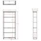 Legends Home Vineyard 72" Bookcase in Sage and Fruitwood, , large