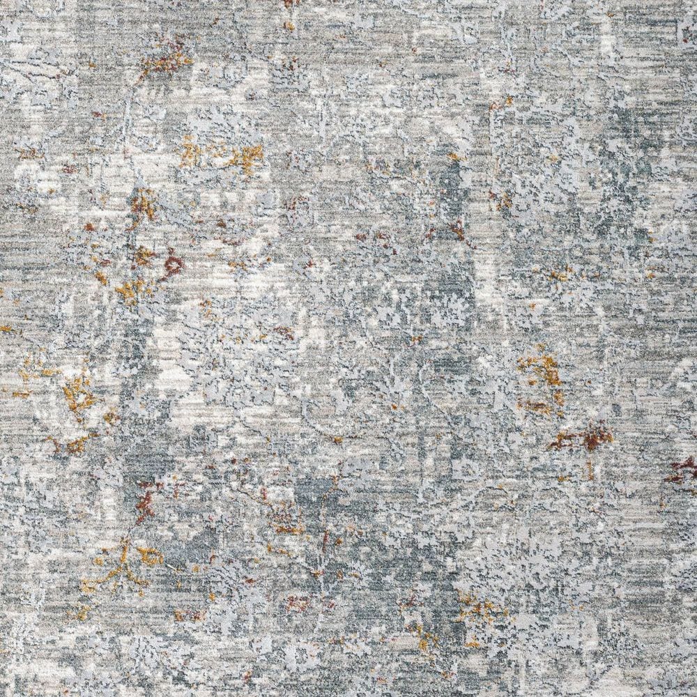 Surya Dresden DRE-2319 Medium Gray, Gray, White, Light Slate, Mustard and Rust 2'7" x 10' Runner, , large