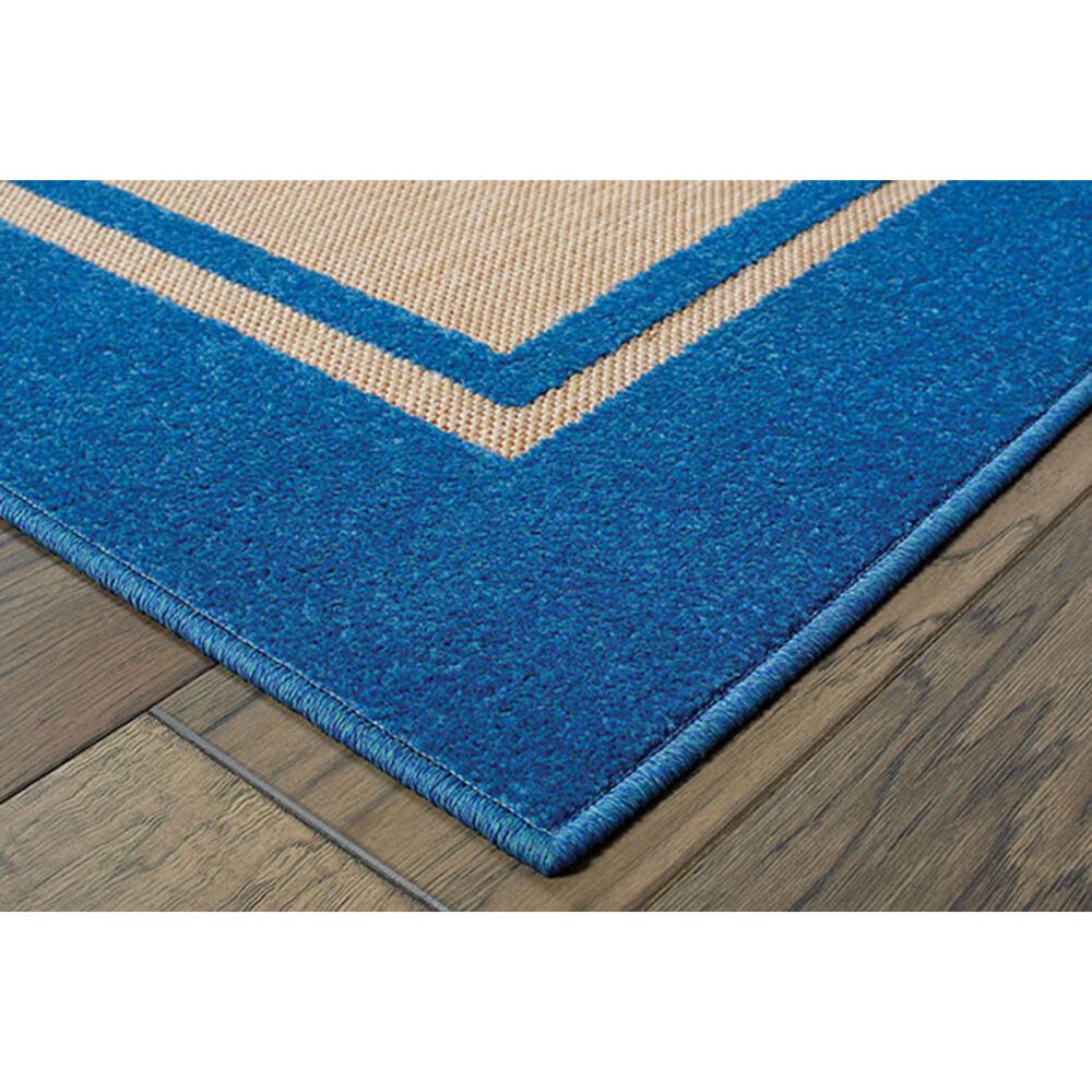 Oriental Weavers Cayman 5594B 9&#39;10&quot; x 12&#39;10&quot; Sand and Blue Area Rug, , large