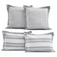 Triangle Home Fashions Farmhouse Yarn Dyed 5-Piece King Comforter Set in Gray and White, , large