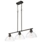 Golden Lighting Duncan 3-Light Pendant with Clear Shade in Rubbed Bronze, , large