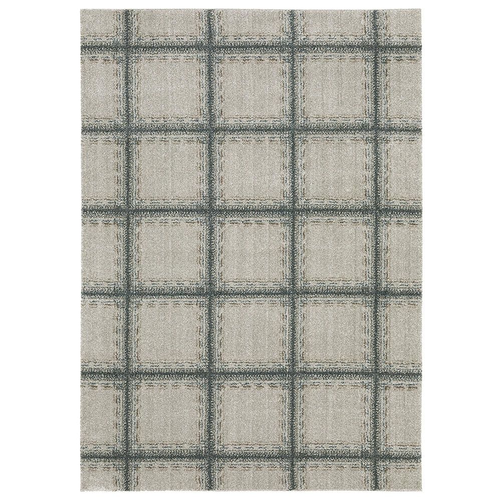 Oriental Weavers Alton Blocks 9"10" x 12"10" Beige and Blue Area Rug, , large