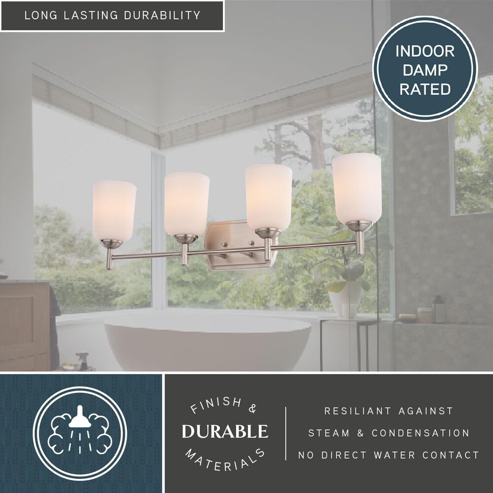 Vaxcel Laurelhurst 4-Light Bathroom Vanity in Satin Nickel, , large