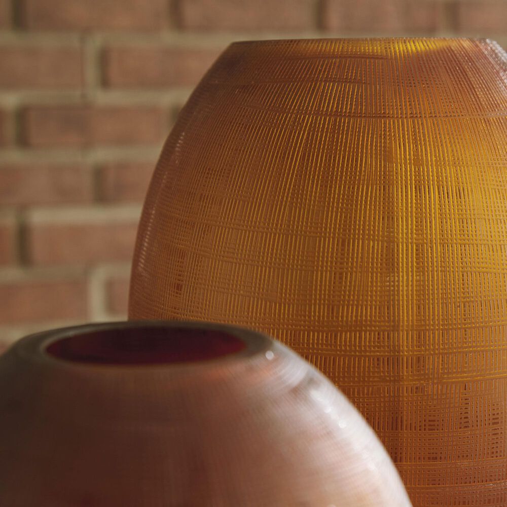 Ashley Embersen Glass Vase in Amber &#40;Set of 2&#41;, , large