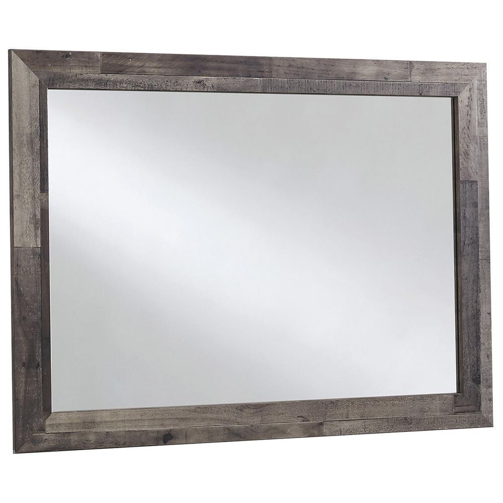 Ashley Derekson Youth Bedroom Mirror in Walnut and Gray, , large