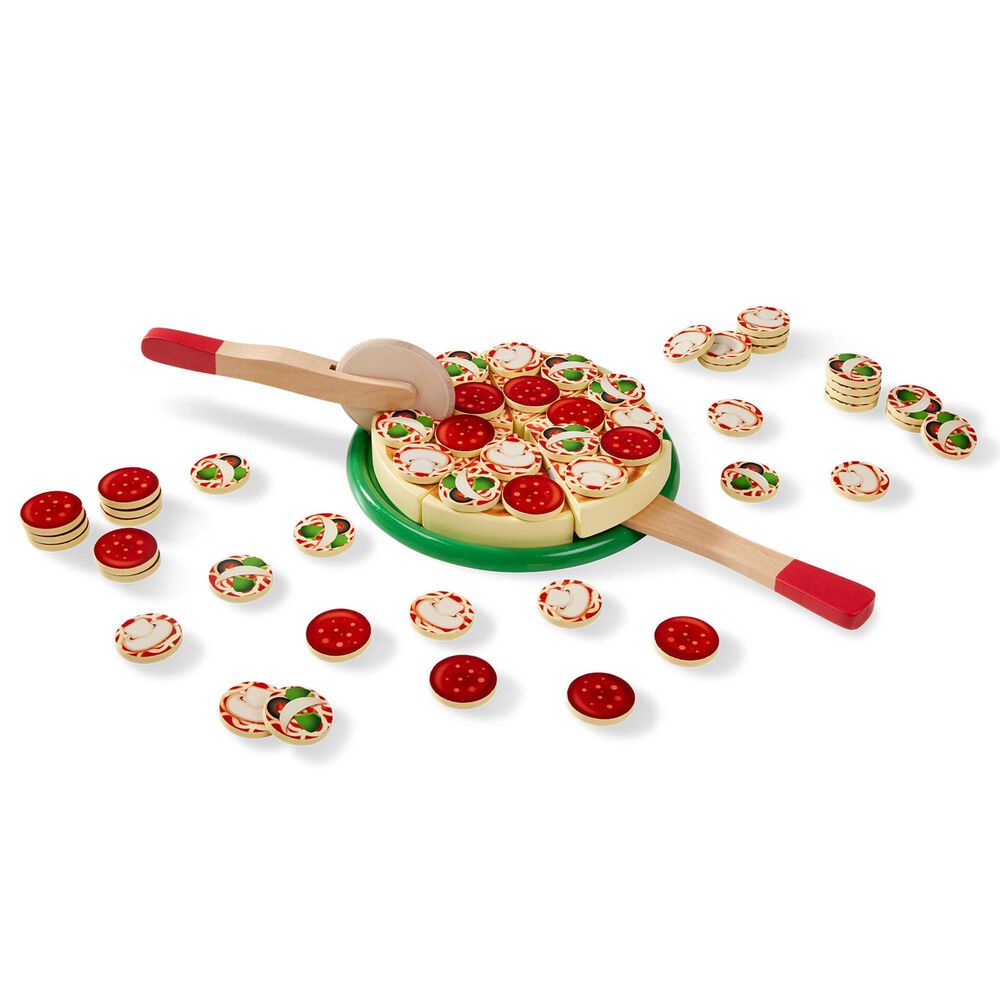 Melissa &amp; Doug Wooden Pizza Party Play Set, , large
