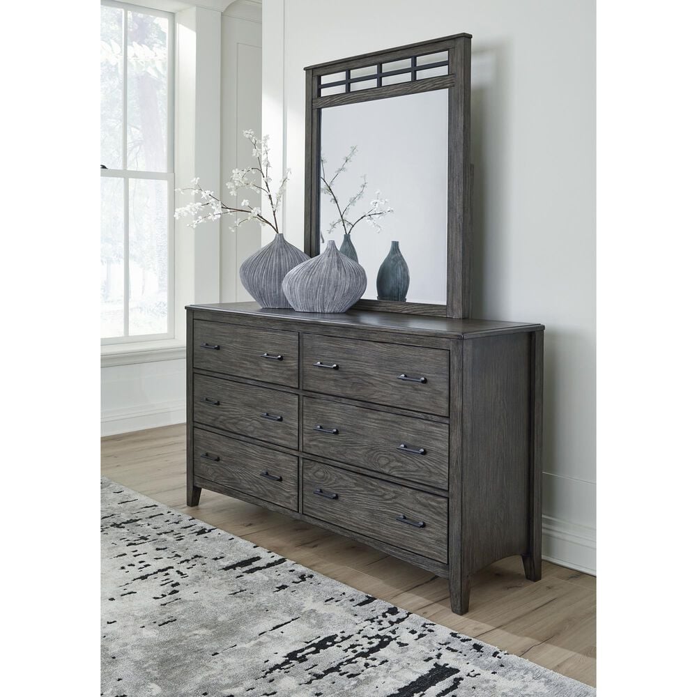 Ashley Montillan Dresser Mirror in Grayish Brown, , large