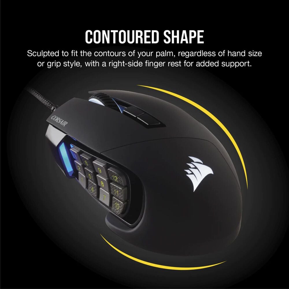 Corsair Scimitar Gaming Mouse in Black, , large