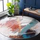 Safavieh Aria ARA193Q 6"6" Round Ivory and Red Area Rug, , large