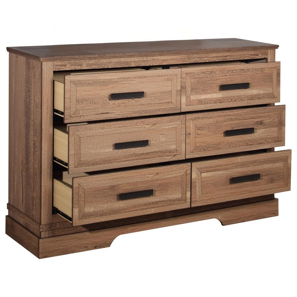 New Heritage Design Coventry Hall 6-Drawer Dresser Only in Pecan, , large