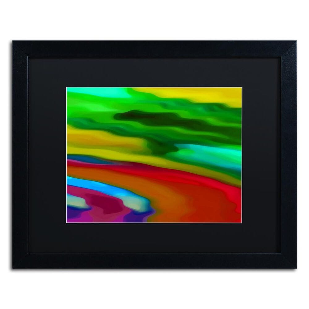 Timberlake 16" x 20" River Runs Through 3 Art in Black Matting and Black Frame, , large