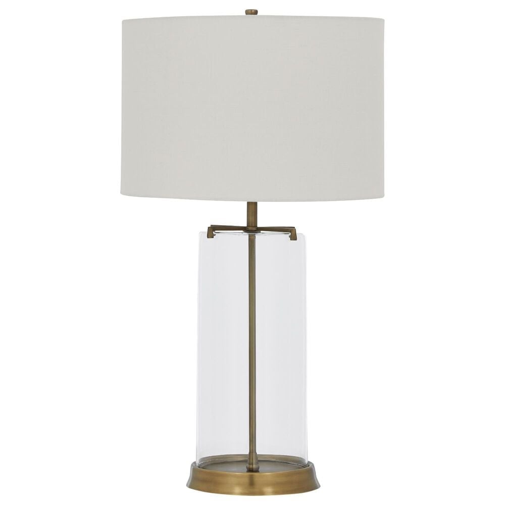 Ashley Gizeh Glass Table Lamp in Clear and Gold, , large