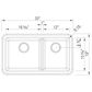 Blanco Ikon 1-3/4 Low Divide Apron Front Double Bowl Sink in Soft White, , large