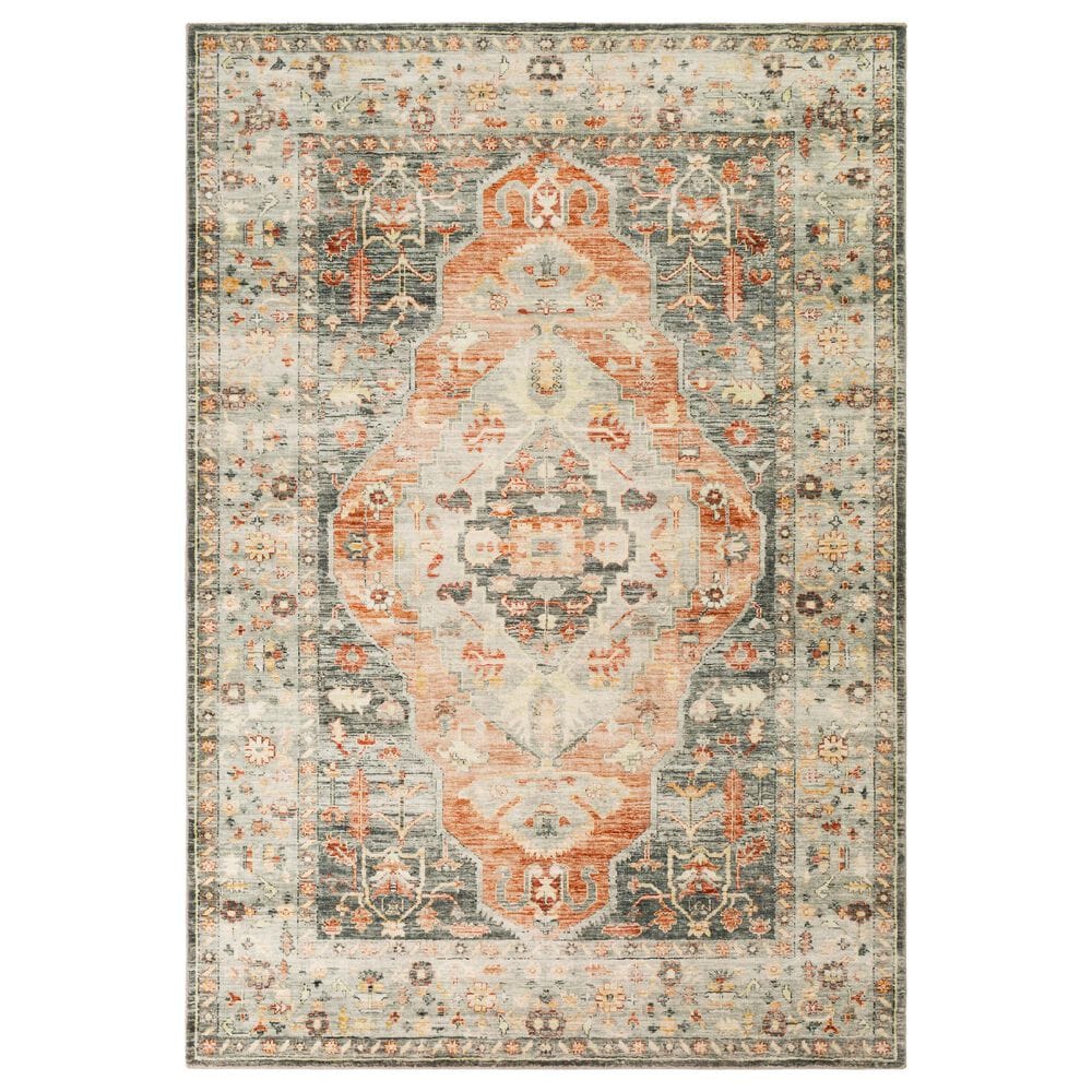 Surya Erin 2"6" x 4" Cream, Gray, Butter, Sage and Orange Area Rug, , large