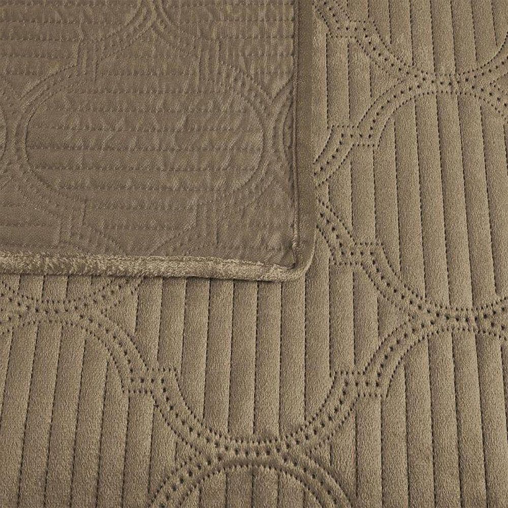 Duke Imports Virah Bella Micromink 3-Piece Full/Queen Quilt Set in Mocha Tetra, , large