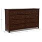 Archbold Furniture Shaker 10-Drawer Dresser in Brown Mahogany, , large