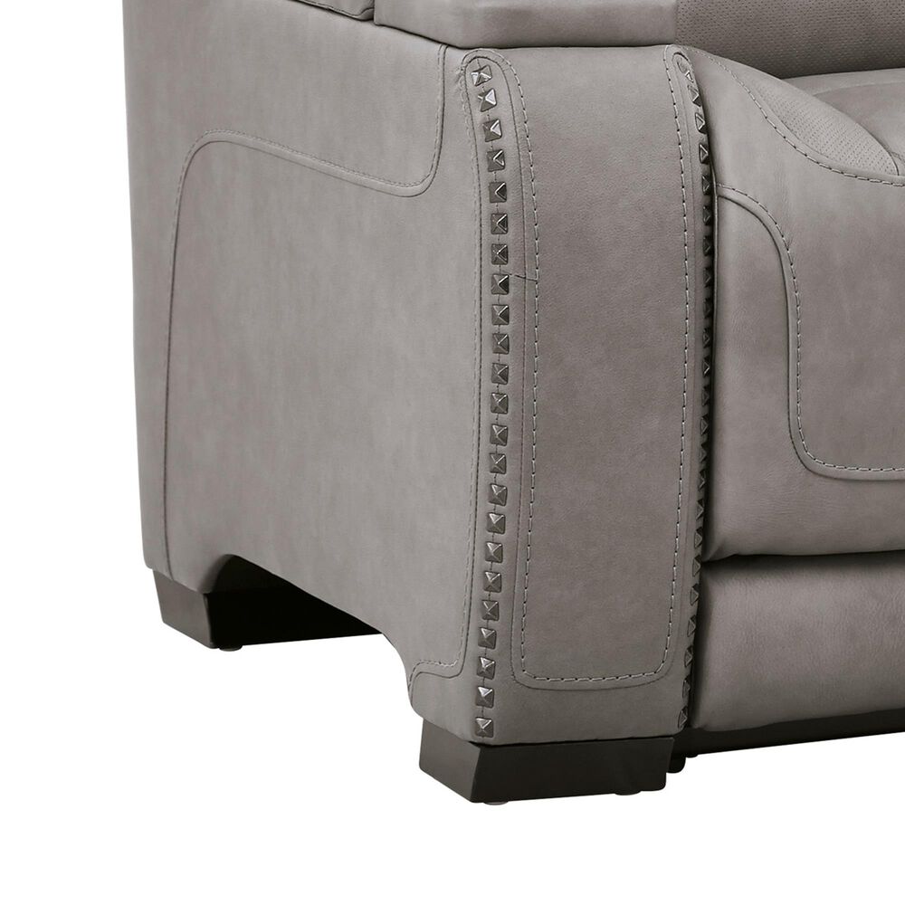 Ashley The Man-Den Power Reclining Sofa with Adjustable Headrest in Gray, , large