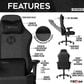 Techni Sport Orion Gaming Chair in Black, , large