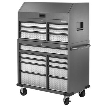 Gladiator 41" 15-Drawer Mobile Tool Chest Combo in Hammered Granite, , large