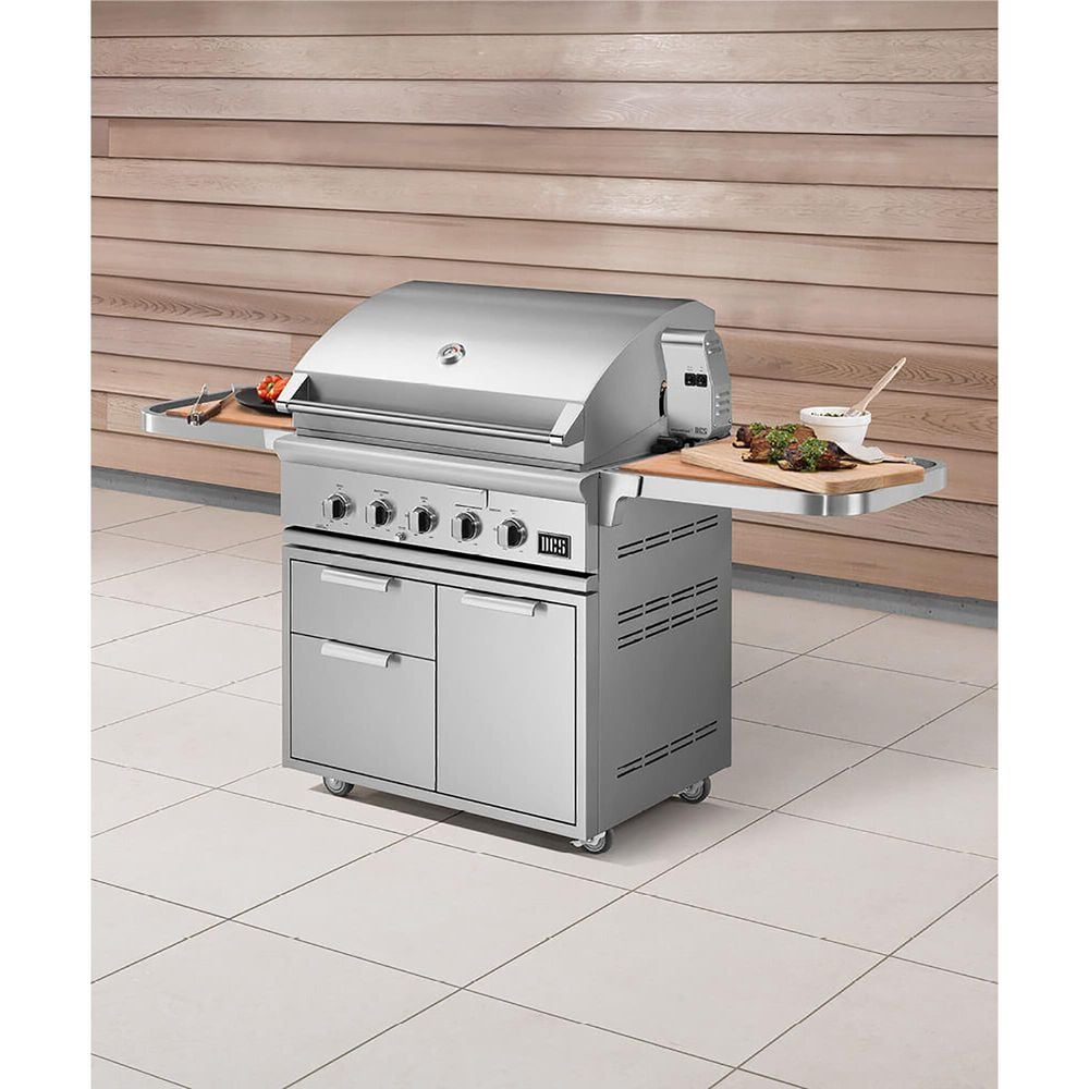 DCS 36&quot; Liquid Propane Gas Grill with Cart in Stainless Steel, , large