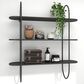 Maple and Jade 28" Wall Shelf in Matte Black, , large