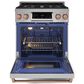 Thor Kitchen Gordon Ramsay 4.55 Cu. Ft. 30" Professional Natural Gas Range with Rose Gold Handle Kit in Stainless Steel, , large