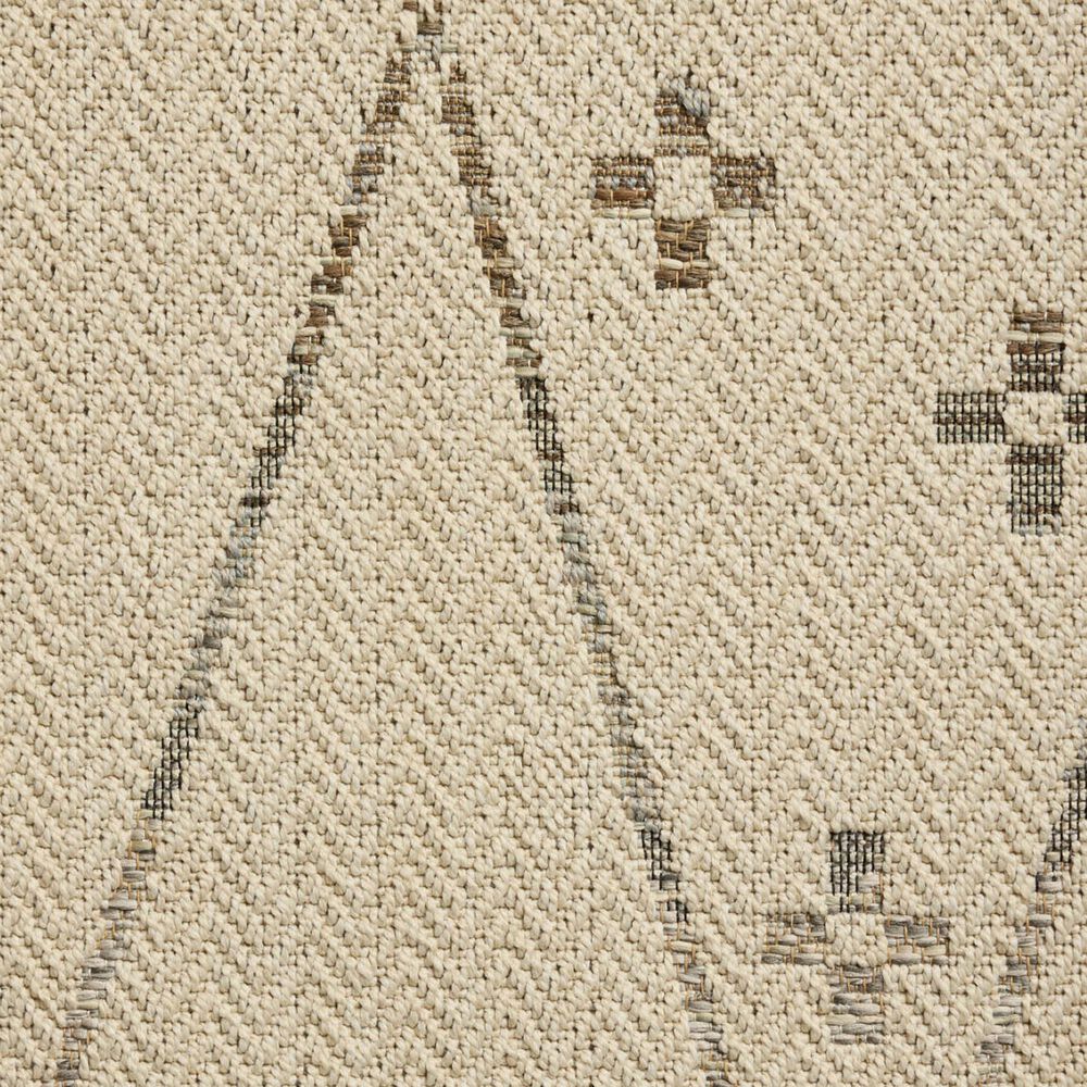 Loloi Saylor Ivory and Pebble 7'6" Round Indoor/Outdoor Area Rug, , large