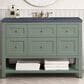 James Martin Vanities Breckenridge 48" Single Bathroom Vanity in Smokey Celadon with 3 cm Charcoal Soapstone Quartz Top and Rectangular Sink, , large