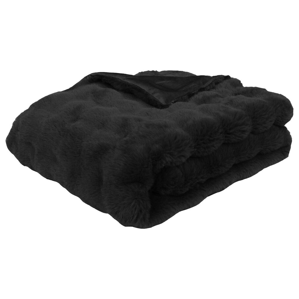Hallmart Collectibles Bubble 50" x 60" Throw in Black, , large