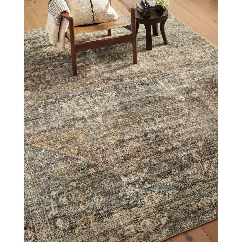 Amber Lewis x Loloi Morgan 7&#39;3&quot; x 9&#39;3&quot; Spice and Lagoon Area Rug, , large