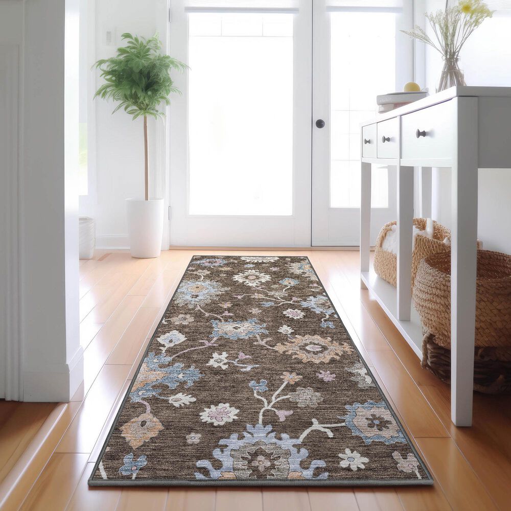 Dalyn Rug Company Hatay HY4 2&#39;3&quot; x 7&#39;6&quot; Chocolate Runner, , large