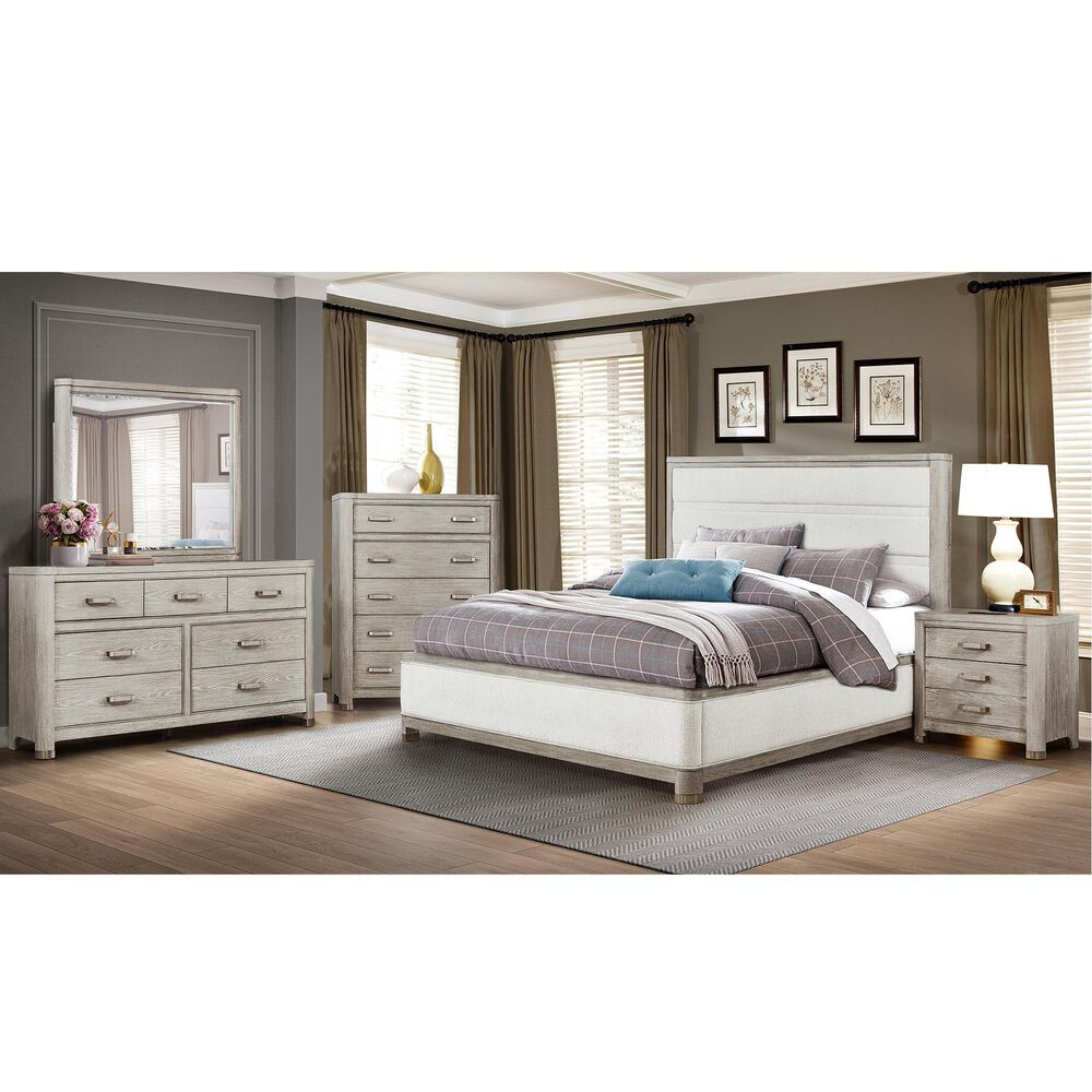 Sasha Lee 5 Drawer Chest in Washed Oak, , large